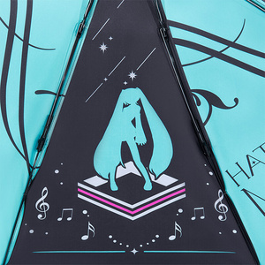 初音未来雨伞幸运石正版miku黑胶自动遮阳伞v家防晒晴雨两用美新