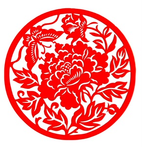 牡丹花镂空贴纸