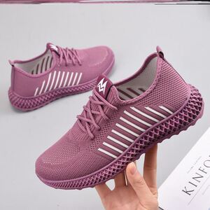 超软女鞋简约网布鞋夏2020年跑步鞋女厚底运动平底鞋减震网面鞋底