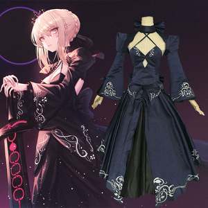 命运之夜服 黑saber礼服 剑士服阿尔托利亚play 扮演服跨境
