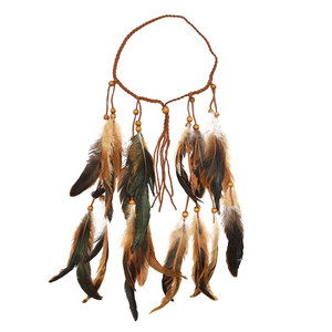 新款非洲部落羽毛发带波西米亚民族风原始人发饰表演配饰道具饰品