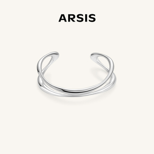 【新款】ARSIS流光流线双层手镯法式精致小众百搭简约设计感女