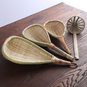 手工竹编笊篱厨房家用漏勺捞面勺沥水勺淘米勺竹制麻辣烫煮面粉篱