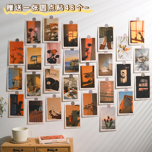 可爱日子 ins墙面装饰贴纸 宿舍布置卧室房间墙贴海报照片墙卡片