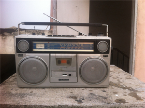 收录机手提式录音机80年代老式卡带机怀旧古董老收音机不可使用