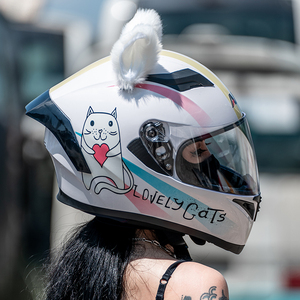 艾狮摩托车头盔女士全盔男士安全帽蓝牙3C认证电动车机车四季夏季