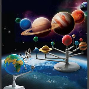 太阳系星球仪。模型行星八大星球太空旋转银河系天体玩具立体仪