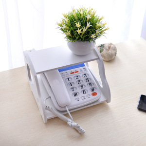 新款办公桌电话置物架路由器支架电话收纳架壁挂置物架厂家直销