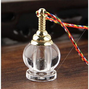 新品朱砂瓶空瓶透明空心吊坠塑料符管小瓶子宝瓶可以装舍利子女男