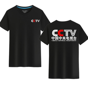 cctv工作服记者媒体摄影采访中国中央电视台男女夏季纯棉短袖定制