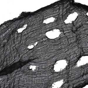 万圣节装饰纱布 黑色破烂面料酒吧鬼屋恐怖布料装扮 场景布置道具