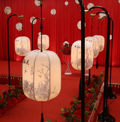 婚庆引路灯中式舞台布置酒店会堂摆件结婚道具路引中式婚礼灯笼