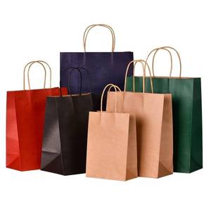新疆包邮牛皮纸手提袋纸袋礼品袋子小号打包服装衣服购物袋食品包