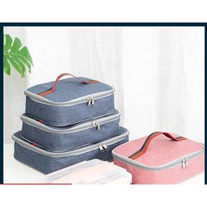 保温饭盒袋子手提小学生专用袋带饭包午餐包长方形扁平便当餐盒袋