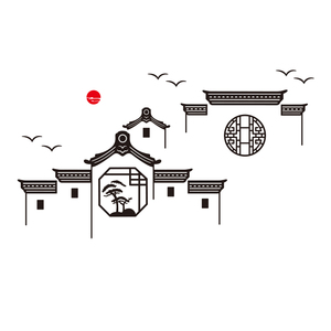 徽派墙贴纸
