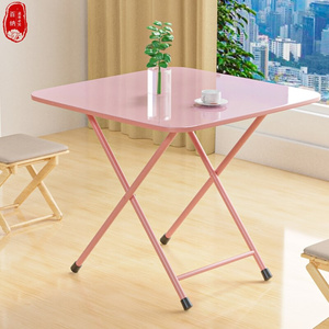 折贴桌子折枱超薄折叠餐桌家用小户型多功能小移动小方桌高80厘米