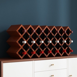 网红小酒柜格子新款菱形酒格红酒方格家用简约客厅网格菱形葡萄酒