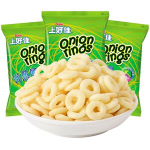 上好佳洋葱圈大包装80g*5袋儿童薯片小吃膨化办公室休闲小零食