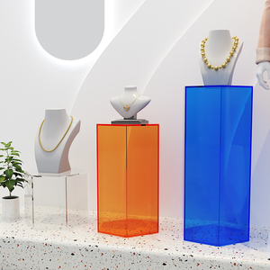 服装店亚克力展示台橱窗陈列道具鞋包展示架高低装饰陈列模特地台