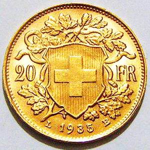 瑞士财富女神金币图片
