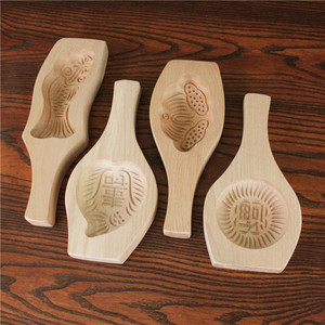 印模单元模具手工米糕点木质寿龟饼印糖环木质水晶糕饼雕刻