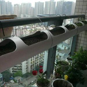 pvc水管创意花盆下水管幼儿园花架置物架植物角