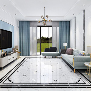 现代中式滑耐磨通体大理石地毯瓷砖走廊大厅餐客厅800拼花地砖 过