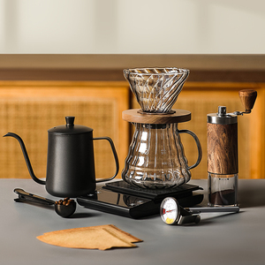 手磨手冲咖啡壶套装家用户外装备手摇机咖啡豆研磨器具全套咖啡机