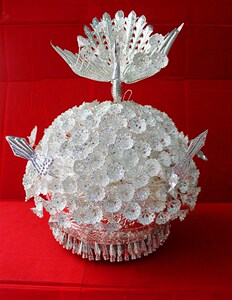 贵州苗族银饰y苗族帽子头饰x胸盘挂饰项圈黄平银帽