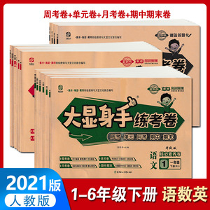 大显身手练考卷一二三四五六年级下册语文数学英语人教版核心素养