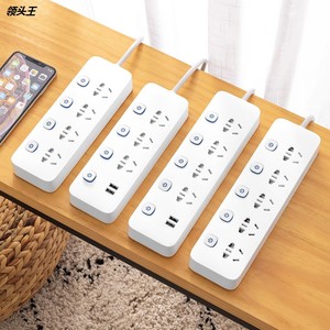 越南插座多开关智能插排usb带长线欧美式两脚插头电源接线板排插