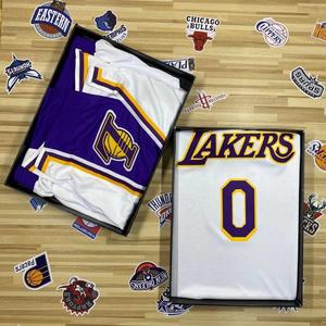 湖人队库兹马kuzma0号运动球衣sw版学生宽松背心套装情侣款篮球服