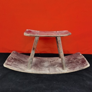 民俗老物件老插秧凳老旧工具农耕农具农家院稻田木凳怀旧道具摆件