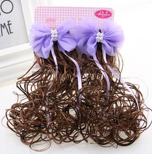 儿童假发可爱宝宝发夹小女孩发卡发饰女童短卷发公主造型头花饰品