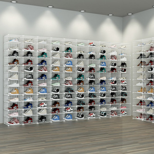 鞋柜店铺用店面球鞋展示架铁艺网格鞋架摆地摊鞋货架鞋子陈列道具