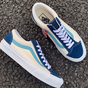 kaСvans品万斯style36蓝莓汽水系列板鞋马嘉祺同款白蓝帆布鞋女