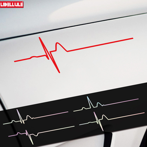 个性心电图电波汽车装饰贴电动车摩托车机车玻璃贴纸防水改装车贴