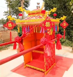 传统中式婚礼迎亲轿子花轿婚庆喜轿接亲h八抬大轿步撵酒店上菜