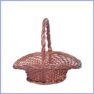 手工编织篮子藤编加厚开业家用复古跳舞道花篮具花蓝镂空手提家