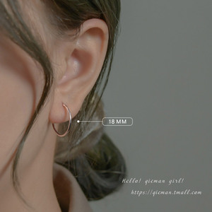 耳圈S925纯银耳环男女潮款耳扣韩版圈圈圆圈耳骨钉2022年新款潮