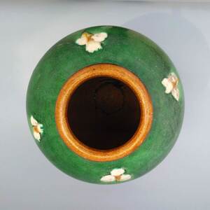 [焱伍]唐三彩摆件 绿釉陶罐 中国风工艺品 瓷器 花瓶插瓶 仿古玩