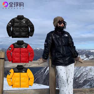 the north face/北面羽绒服皮面supreme联名男女加厚保暖情侣外套
