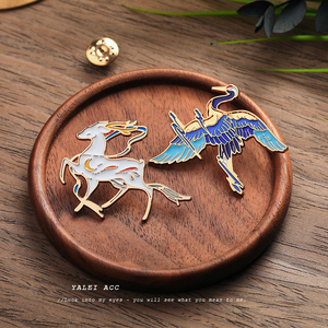 胸针男徽章中国风