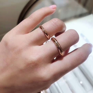 cartier 卡地亚 素圈 1895 婚戒 18k金 无钻 镶钻 戒指 男女对戒