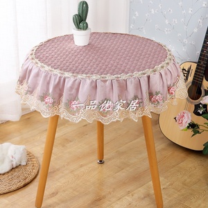 小圆桌桌柜床头布台布正方形桌布长方形餐桌蕾丝茶几桌布圆形桌布