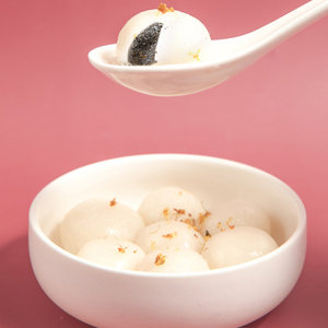 千味央厨宁波风味汤圆芝麻馅商用速冻汤圆元宵43粒500g广东