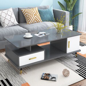 索菲亚官方旗舰店北欧圆角茶几简约现代钢化玻璃客厅家用桌子小户