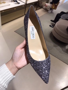 jimmy choo/周仰杰 agnes 亮片尖头细跟单鞋