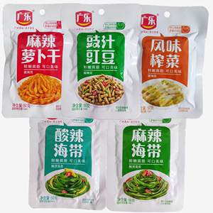 超下饭广乐风味榨菜小包50g泡菜咸菜早餐酸豆角萝卜干麻辣海带丝