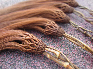 拂尘手工棕丝道士道教拂子马尾棕毛拂尘收藏云展手编拂尘